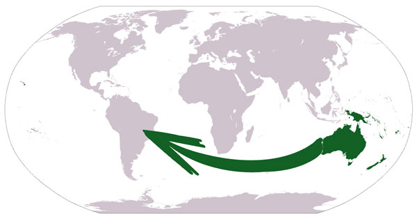 Mapa da Localização da Oceania